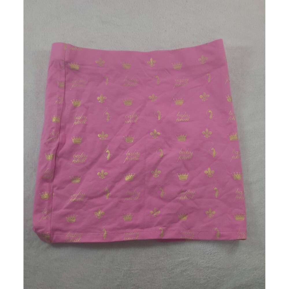 Baby Phat x Forever 21 Pink Mini Skirt Gold Cat Logo Limited Edition Small Y2K